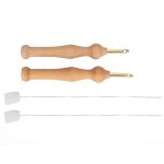 Portable punch needle tricot broderie stylo manche en bois avec enfile - aiguille pour coudre feutrage ...