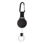 Porte - badge noir durable avec longueur extensible pour cls, cartes d'identit et badges nominatifs ...