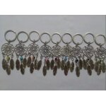 Porte - cl attrape - rve vintage, bijoux en forme de plume, ?il malfique, breloque, 25mm, 10 pices ...