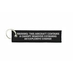 Porte cles aviation keychain avion warning the aircraft morale