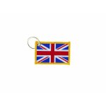 Porte cle cles clef brode patch ecusson badge drapeau uk royaume uni anglais