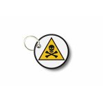 Porte cle cles clef brode patch ecusson biker danger poison tete de mort