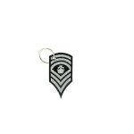 Porte cle cles clef brode patch ecusson biker morale tete de mort grade