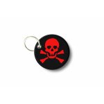 Porte cle cles clef brode patch ecusson biker pirate tete de mort b