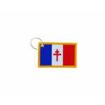 Porte cle cles clef brode patch ecusson drapeau france libre croix de lorraine