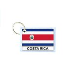 Porte cles cle clefs imprime double face drapeau cr costa rica