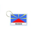 Porte cles cle clefs imprime double face drapeau re ile de la reunion