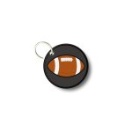 Porte cles cl clefs rond imprime double face ballon foot usa foot us