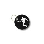 Porte cles cl clefs rond imprime double face foot football ballon