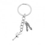 Porte - cls danseuse etoile et chaussure de danse argent femme