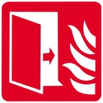 Porte coupe feu (20cm) - sticker / autocollant