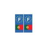 Portugal drapeau autocollant plaque - couleur : droits - angles : droits