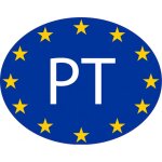 Portugal portuguesa pt vignette pays autocollant drapeau eu europe ovale code pays voiture auto sticker ...