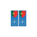 Portugal repblica portuguesa europe drapeau autocollant - couleur : arrondis - angles : arrondis
