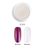 Poudre paillete mtallique effet miroir pour ongles, 1 bote, poudre colore, effet mtallique, or, ...
