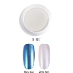 Poudre paillete mtallique effet miroir pour ongles, 1 bote, poudre colore, effet mtallique, or, ...
