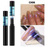 Poudre a paillettes pour nail art, stylo magique a coussin d'air, pour crer un effet miroir, pigment ...