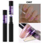Poudre a paillettes pour nail art, stylo magique a coussin d'air, pour crer un effet miroir, pigment ...