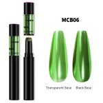 Poudre a paillettes pour nail art, stylo magique a coussin d'air, pour crer un effet miroir, pigment ...