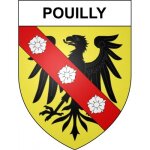 Pouilly 57 ville sticker blason ecusson autocollant adh�sif - taille : 4 cm