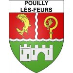 Pouilly - l�s - feurs 42 ville sticker blason ecusson autocollant adh�sif - taille : 4 cm