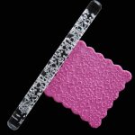Pourpre floral - lychee life rouleau a ptisserie transparent en acrylique, motif ondul, outils en argile ...
