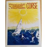Propriano / le corsaire - corse - 30x40cm - affiche / poster envoi en tube