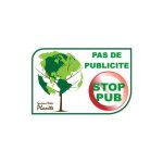 Pas de pub stop pub new logo 535 arbre sticker autocollant - taille : 12 cm