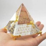 Pyramide transparente - 8cm - pyramide d'obsidienne en cristal egyptien, modle d'nergie naturelle de ...