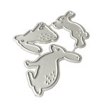 Rabbit bunny metal cutting dies stencil scrapbooking diy album stamp paper card embossing decor