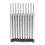 Recharge d'encre noire 10x pour stylo a bille, pointe fine moyenne commune pour le style parker