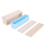 Rectangle silicone liner diy savon moule bo�te en bois faisant cuire toast moule