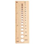 Rgle de mesure pour aiguilles a tricoter, rgle en cm, rgle de crochet en bois, 3, 35 x 1, 06 x 0, ...