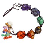 Reiki heal 7 chakra tumbling gems window car ornament feng shui home decoration