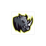 Rhinocros sticker autocollant interrupteur