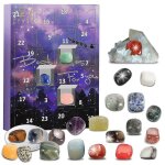 Roches calendrier de lavent, 24 jours cristal naturel agate pierre minraux & fossiles calendrier de ...