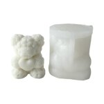 Rose fleur ours silicone moule ours bougie moule antiadhésif facile a démouler Rose fleur ours silicone moule ours bougie moule antiadhésif facile a démouler