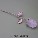 Rose sculpte en pierre naturelle, cadeau de nol, plantes de simulation, citrofleurs, ornements de table ...