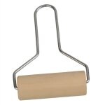 Rouleau a ptisserie en bois et argile, outil de modlisation, poigne en acier inoxydable din889