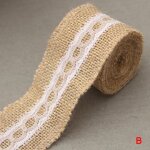 Rouleau de ruban de dentelle de toile de jute rustique pour la décoration de la toile de jute décoration ... Rouleau de ruban de dentelle de toile de jute rustique pour la décoration de la toile de jute décoration ...