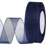 Rouleau de ruban organza transparent pailleté, 25 mm x 45 m, pour bouquet, couronne, n?ud papillon, mariage, ... Rouleau de ruban organza transparent pailleté, 25 mm x 45 m, pour bouquet, couronne, n?ud papillon, mariage, ...
