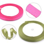 Rouleau de ruban en satin de 7mm de large, 25yards / rouleau, pour la fabrication de bijoux, d�coration, ...