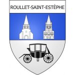 Roullet - saint - estphe 16 ville stickers blason autocollant adhsif - taille : 17 cm