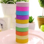Ruban adhésif kawaii mat a paillettes, 10 couleurs, décor de livre, washi, carte de scrapbooking, autocollant ... Ruban adhésif kawaii mat a paillettes, 10 couleurs, décor de livre, washi, carte de scrapbooking, autocollant ...