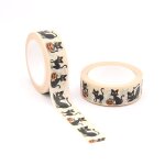 Ruban adh�sif pour scrapbooking, 1 pi�ce, 15mm x 10m, ruban de masquage pour halloween, chat noir, bricolage, ...