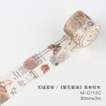 Ruban adhsif washi 3m, 1 pice / lot, bande de masquage, vintage plante dcorative, scrapbooking, papier ...