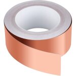 Ruban de cuivre 50 mm x 0, 05 mm x 20 m, jaune, - 10 c a 120 c, excellente conduction, blindage et dissipation ...