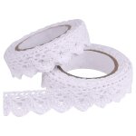 Ruban de dentelle autocollant ruban de dentelle blanche garniture scrapbooking carte de fabrication de ...