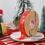 Ruban de noël imprimé pour la décoration de noël faite a la main, polyester, bricolage, gâteau, bouquet, ... Ruban de noël imprimé pour la décoration de noël faite a la main, polyester, bricolage, gâteau, bouquet, ...