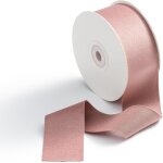Ruban de velours cadeau ruban de couture décoratif rose noeud large décoratif 3, 8 cm x 9 m Ruban de velours cadeau ruban de couture décoratif rose noeud large décoratif 3, 8 cm x 9 m